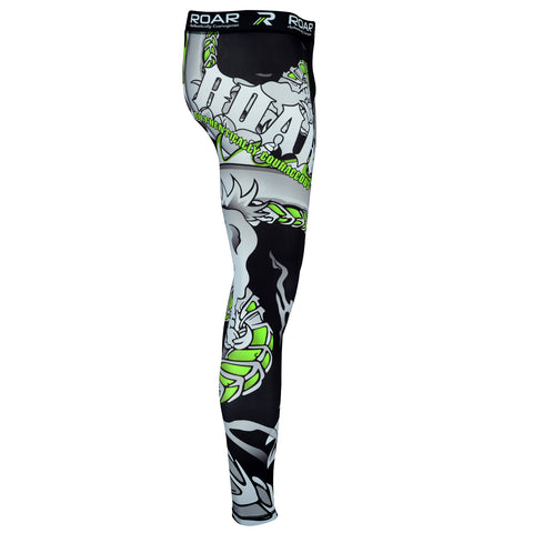 ROAR MMA BJJ Leggings Base Layer Gym Workout No Gi Grappling Jiu Jitsu Spats - Roar-int