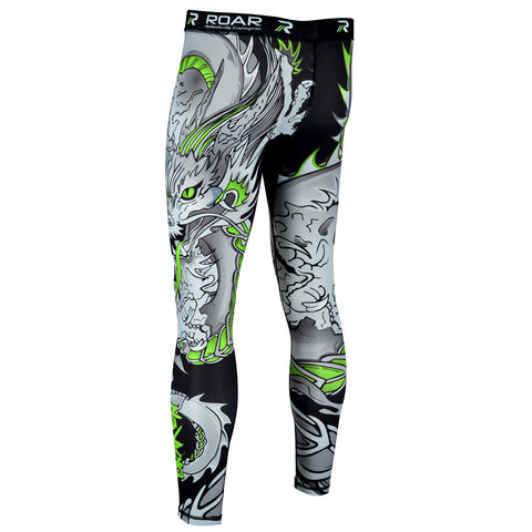 ROAR MMA BJJ Leggings Base Layer Gym Workout No Gi Grappling Jiu Jitsu Spats - Roar-int