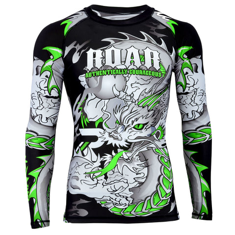 Roar MMA Rash Guard BJJ Long Sleeve Compression Fight Gear Shirt No Gi - Roar-int