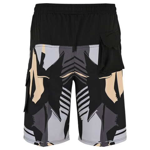 ROAR-INT Men's Lightweight Cargo Shorts – Quick Dry Stretch Hiking Shorts Gold Black