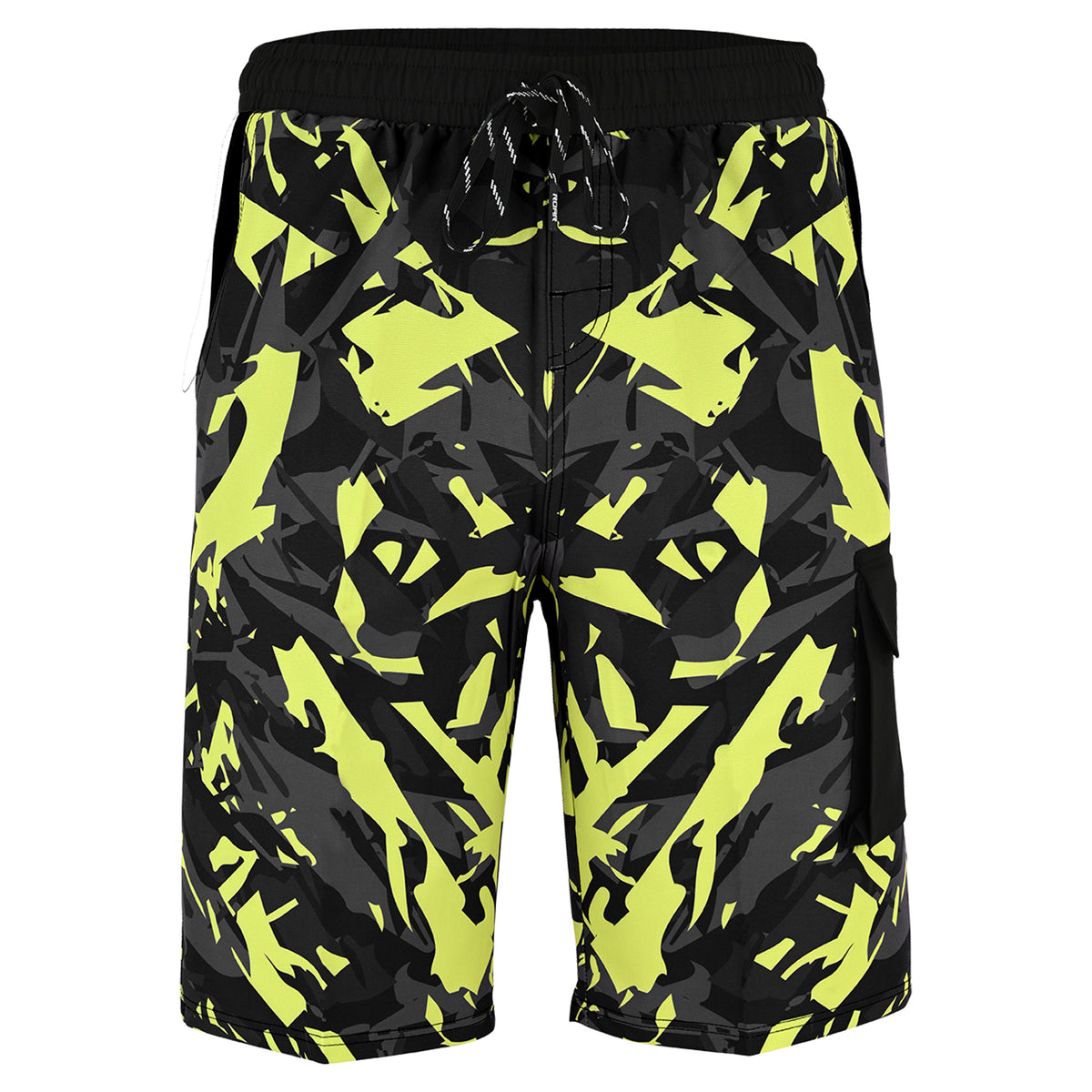 ROAR-INT Men's Lightweight Cargo Shorts – Quick Dry Stretch Hiking Shorts Green Grey