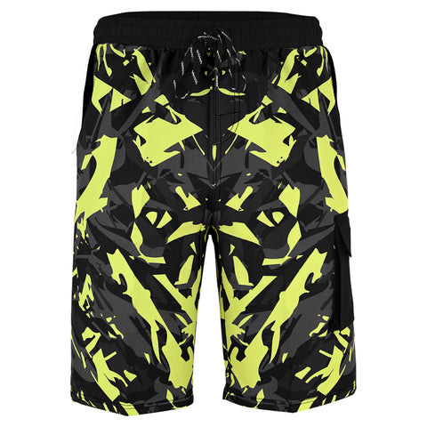 ROAR-INT Men's Lightweight Cargo Shorts – Quick Dry Stretch Hiking Shorts Green Grey