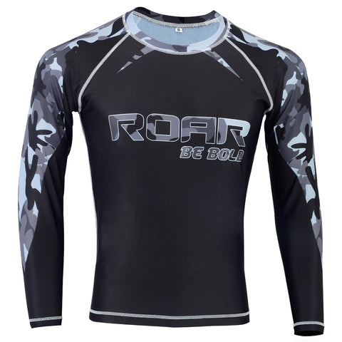 Roar MMA Rash Guard BJJ Long Sleeve Compression Fight Gear Shirt No Gi - Roar-int