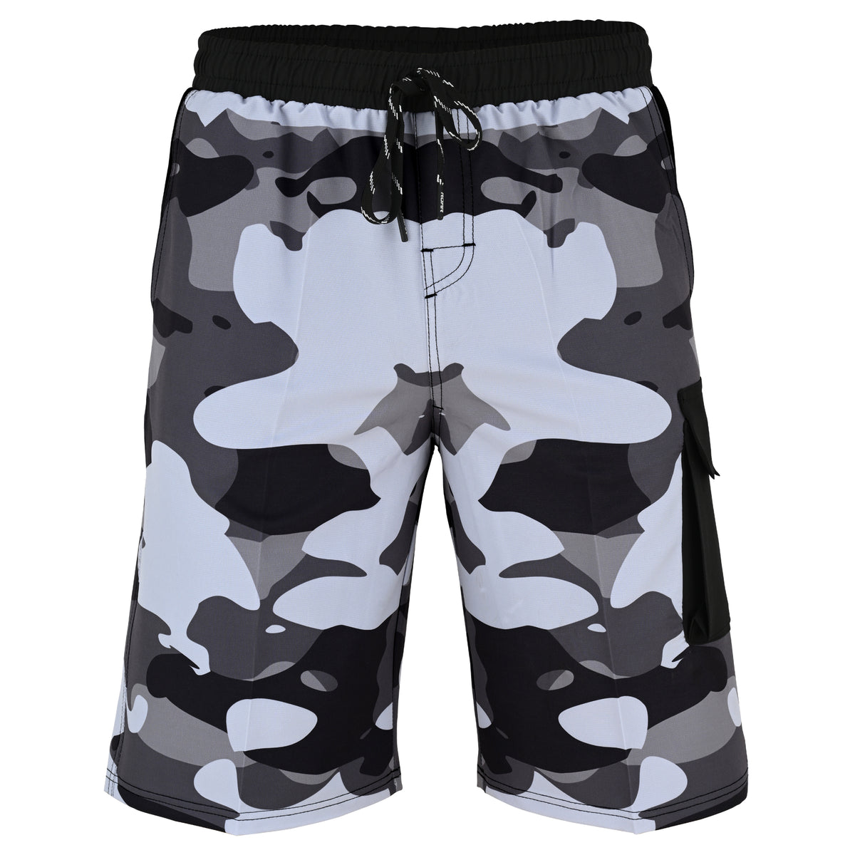 ROAR-INT Men's Lightweight Cargo Shorts – Quick Dry Stretch Hiking Shorts Camo Grey