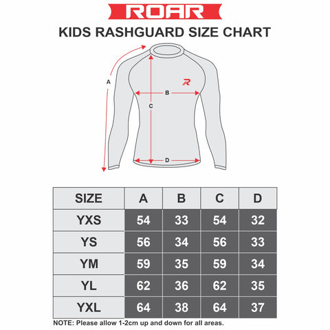 ROAR Kids MMA Shorts & Rashguard Cage Athletic Grappling Muay Thai Trunk Shorts