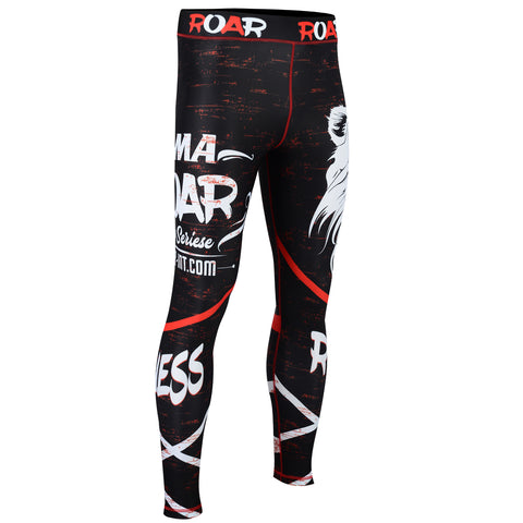 ROAR MMA BJJ Leggings Base Layer Gym Workout No Gi Grappling Jiu Jitsu Spats - Roar-int