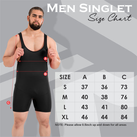 ROAR Men’s Wrestling Singlet Sports Gym Powerlifting Bodybuilding Vest Top
