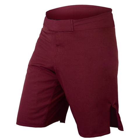 Men's MMA Simple Shorts Burgundy - Roar-int