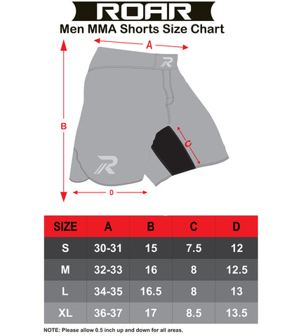 ROAR Kick Boxing MMA Cage Fight Darken Green Men Shorts - Roar-int