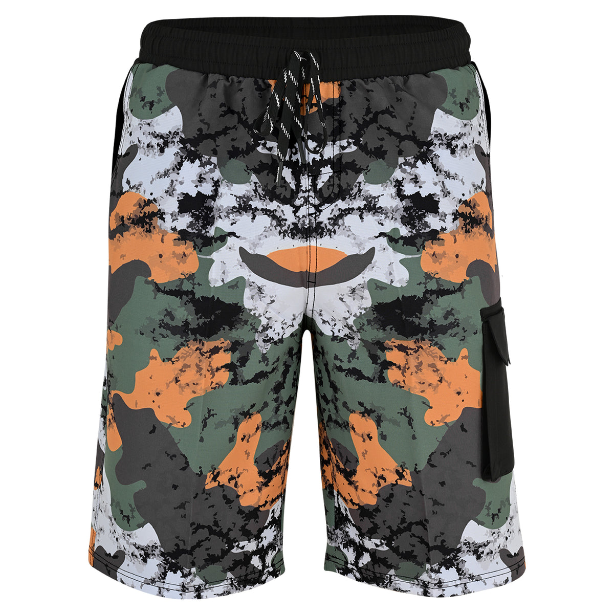 ROAR-INT Men's Lightweight Cargo Shorts – Quick Dry Stretch Hiking Shorts orange green