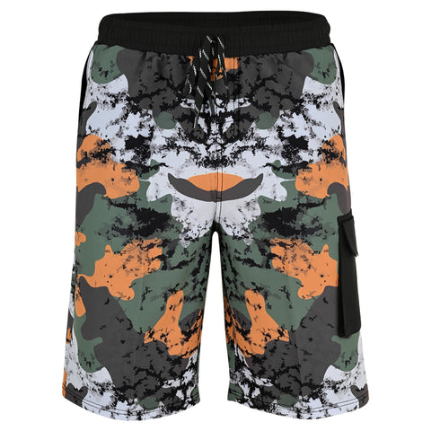 ROAR-INT Men's Lightweight Cargo Shorts – Quick Dry Stretch Hiking Shorts orange green