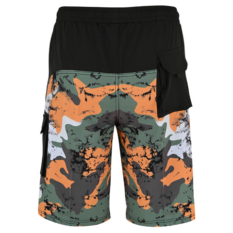 ROAR-INT Men's Lightweight Cargo Shorts – Quick Dry Stretch Hiking Shorts orange green