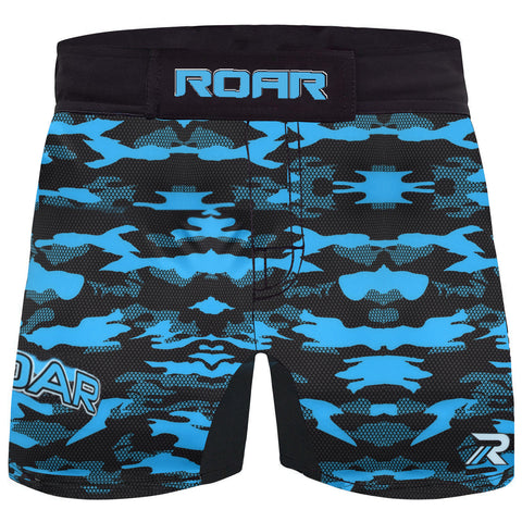 ROAR Ladies MMA Shorts PF Blue - Roar-int