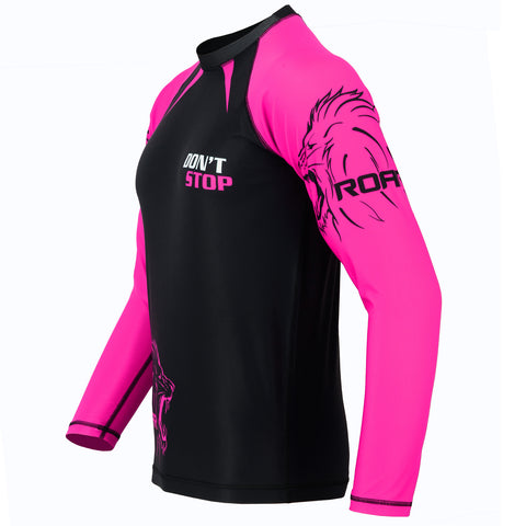 Roar Fightwear Women's MMA Compression Rash Guard Wrestling Long Sleeve Top - Roar-int