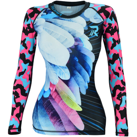 Roar Fightwear Women's MMA Compression Rash Guard BJJ Wrestling Long Sleeve - Roar-int