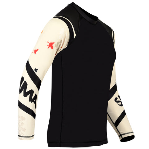 Roar MMA Rash Guard BJJ Long Samurai Sleeve Compression Fight Gear Shirt No Gi - Roar-int
