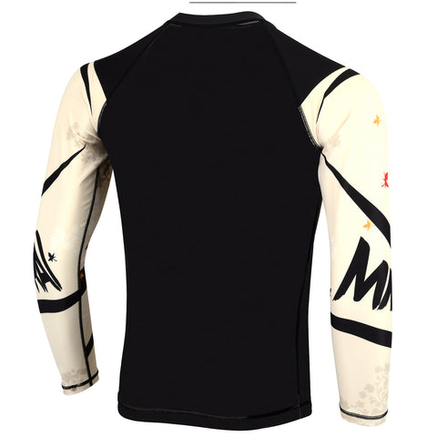 Roar MMA Rash Guard BJJ Long Samurai Sleeve Compression Fight Gear Shirt No Gi - Roar-int