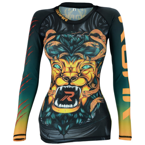 Roar Fightwear Women's MMA Compression Rash Guard BJJ Wrestling Long Sleeve - Roar-int