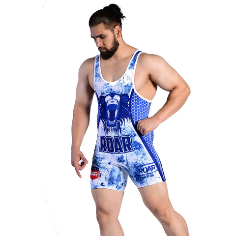 ROAR Men’s Wrestling Singlet Sports Gym Powerlifting Bodybuilding Vest Top - Roar-int