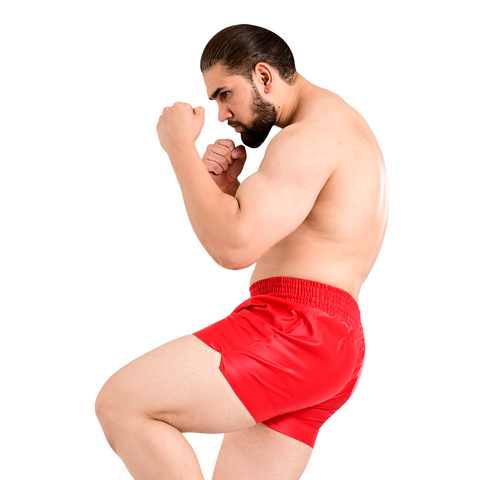 ROAR Red Muay Thai Shorts MMA Gym Boxing Fighting Kick Martial Arts Gear
