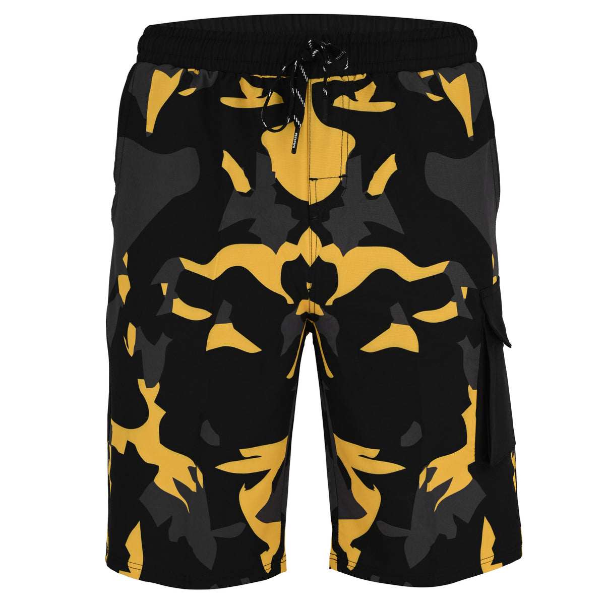 ROAR-INT Men's Lightweight Cargo Shorts – Quick Dry Stretch Hiking Shorts Yellow grey