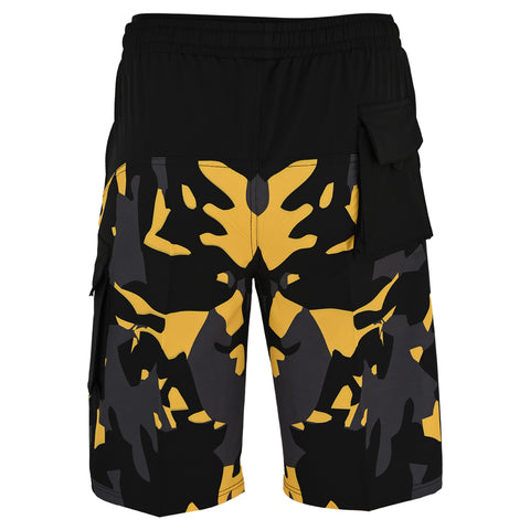 ROAR-INT Men's Lightweight Cargo Shorts – Quick Dry Stretch Hiking Shorts Yellow grey