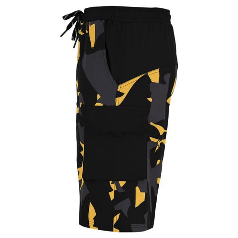 ROAR-INT Men's Lightweight Cargo Shorts – Quick Dry Stretch Hiking Shorts Yellow grey