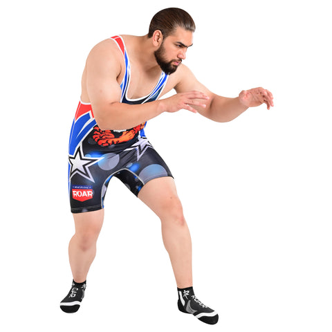 ROAR Men’s Wrestling Singlet Sports Gym Powerlifting Bodybuilding Vest Top