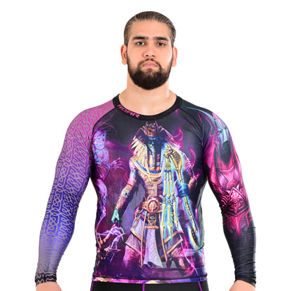 Roar Men's BJJ No-Gi Compression Rash Guard - Long Sleeve Workout Top
