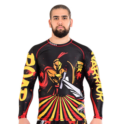 Roar Men's BJJ No-Gi Compression Rash Guard - Long Sleeve Workout Top