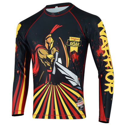 MMA Rash Guard BJJ Long Sleeve Compression Fight Gear Shirt No Gi - Roar-int