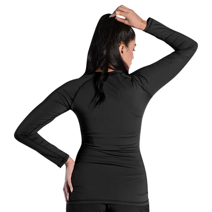ROAR Ladies MMA Rash Guard Simple Black