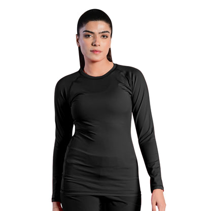 ROAR Ladies MMA Rash Guard Simple Black