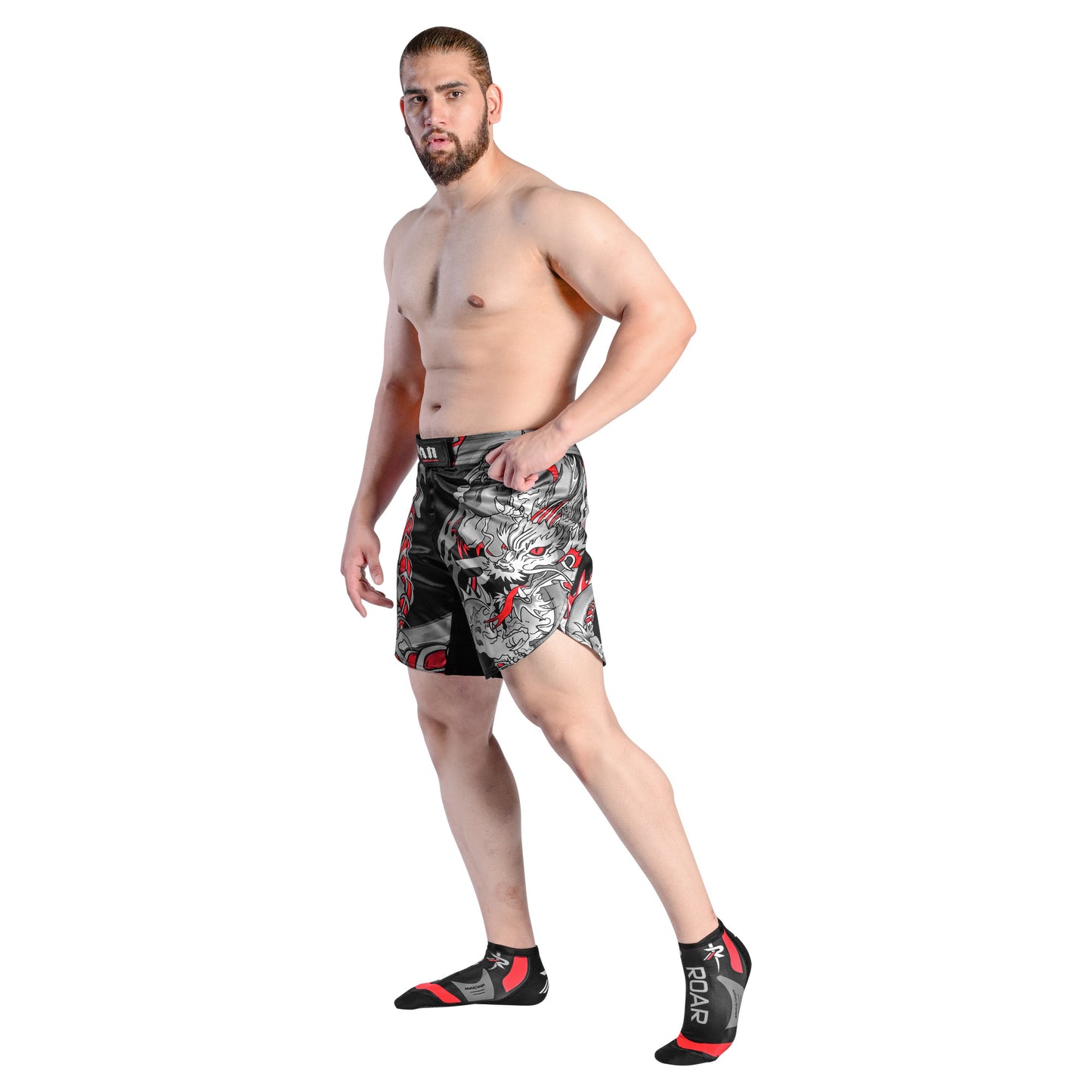 ROAR Darken Red Kick Boxing MMA Cage Fight men's Short