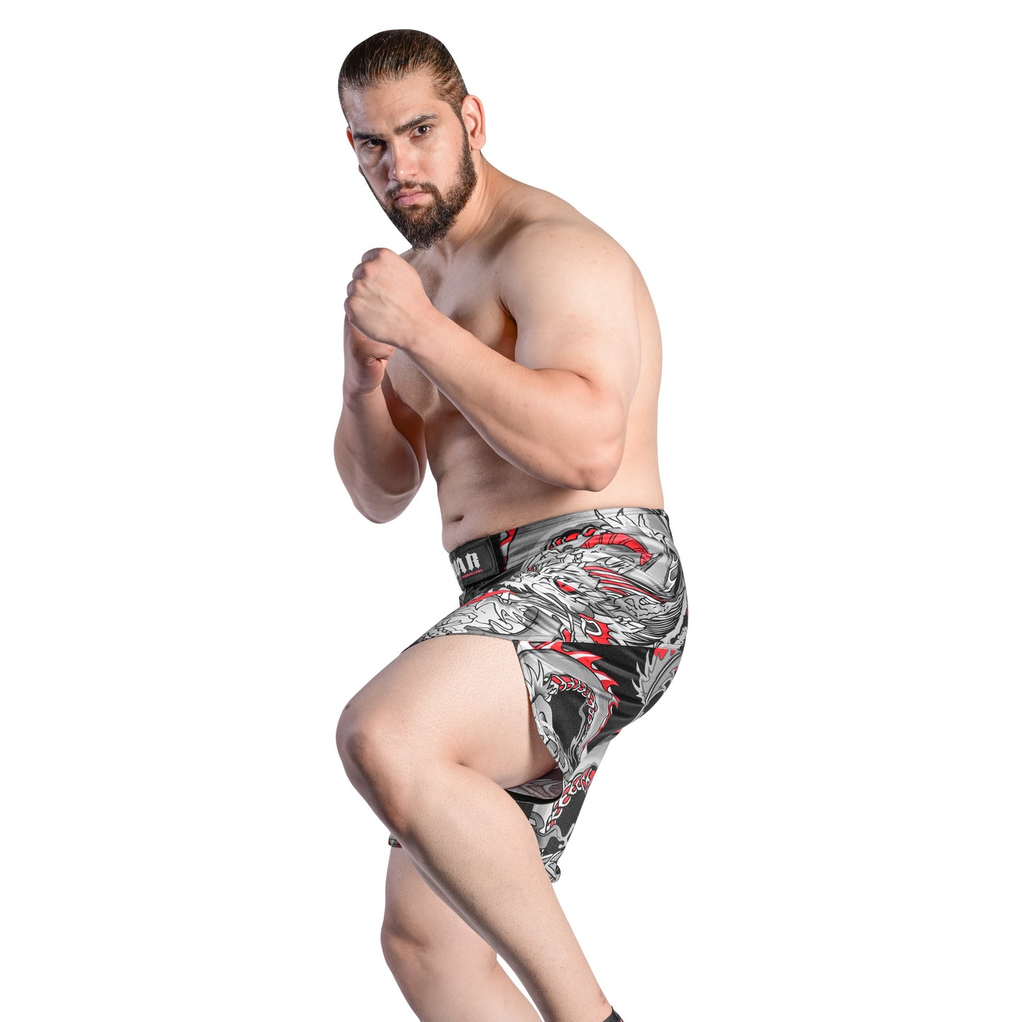 ROAR Darken Red Kick Boxing MMA Cage Fight men's Short