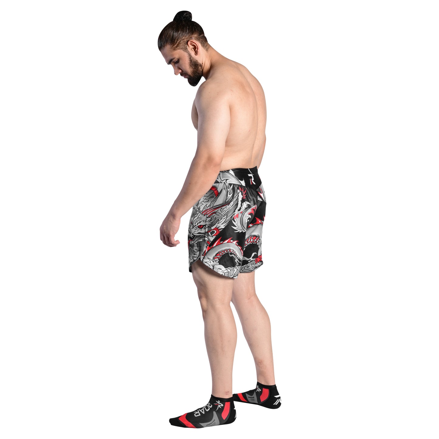 ROAR Darken Red Kick Boxing MMA Cage Fight men's Short