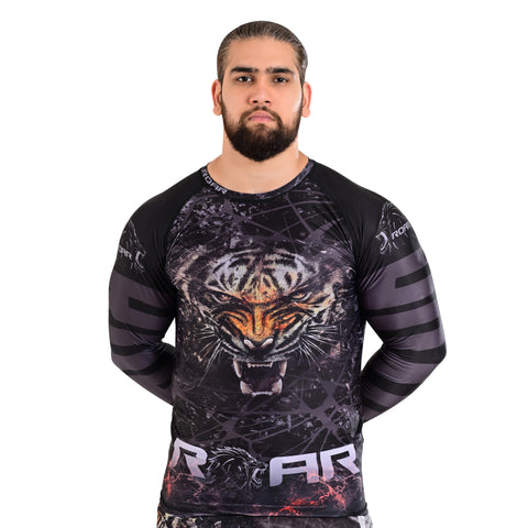 ROAR Bjj NoGi Compression Long sleeve Rash guard For Men