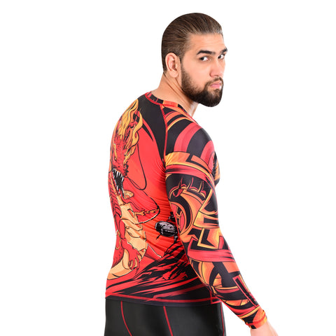 ROAR MMA  Darken Rash Guard Fight Training Gym Fitness Full Sleeve Workout Shirt