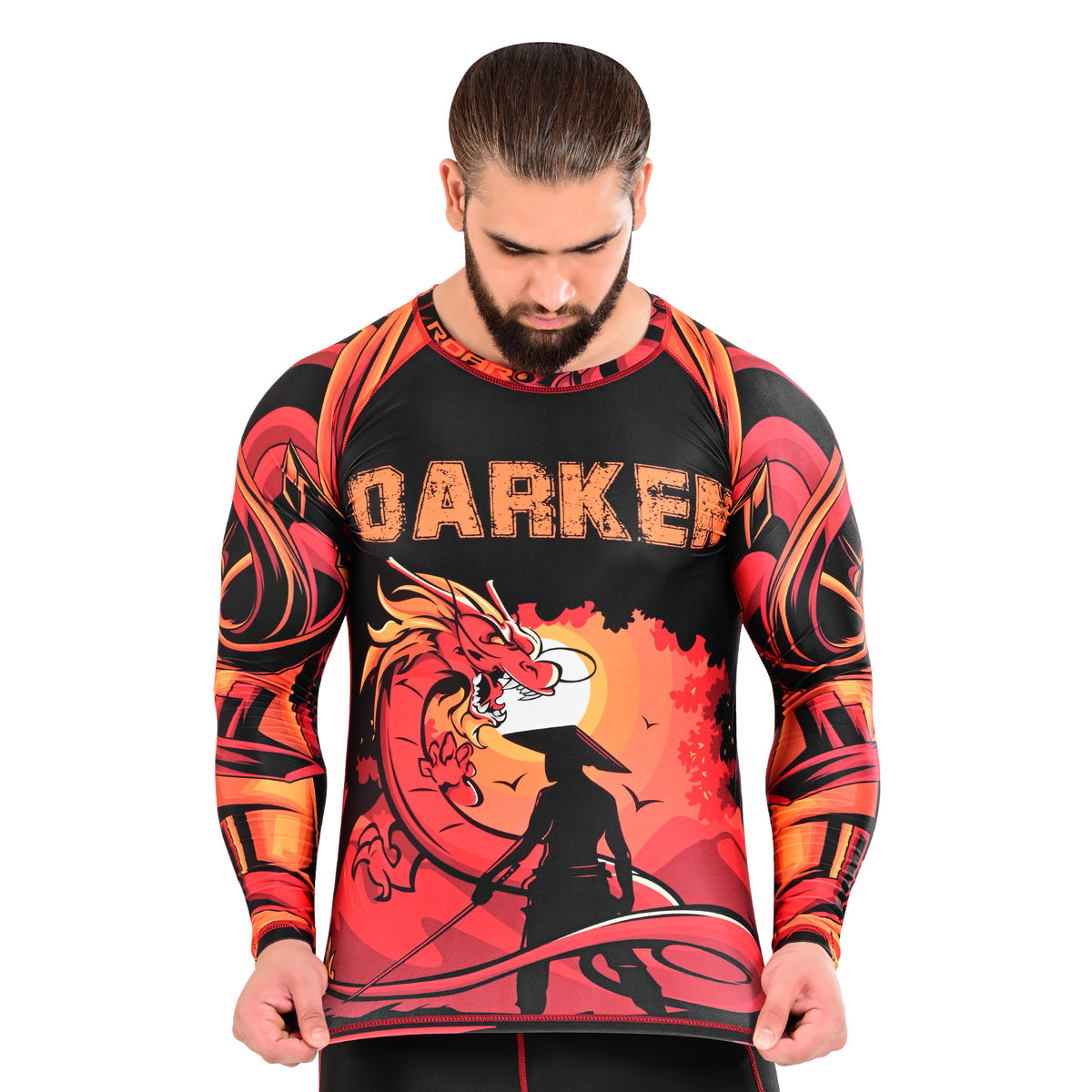 ROAR MMA  Darken Rash Guard Fight Training Gym Fitness Full Sleeve Workout Shirt