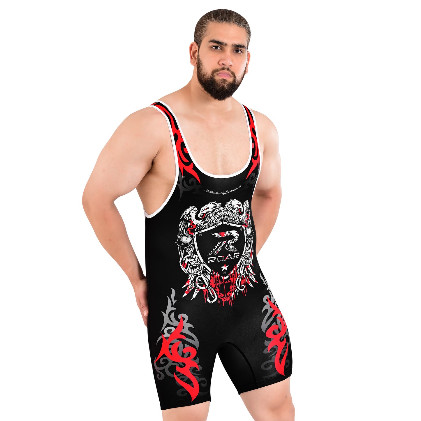 ROAR Men’s Wrestling Singlet Sports Gym Powerlifting Bodybuilding Vest Top
