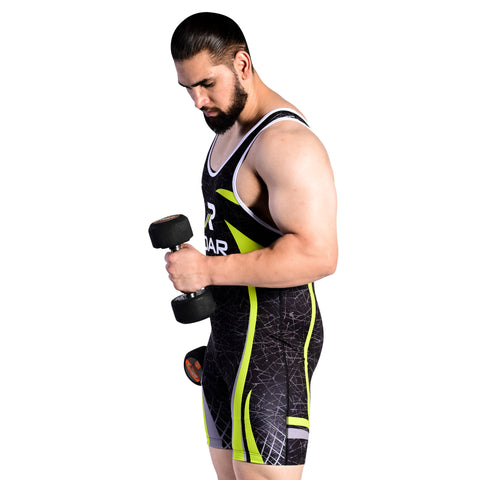ROAR Men’s Wrestling Singlet Sports Gym Powerlifting Bodybuilding Vest Top