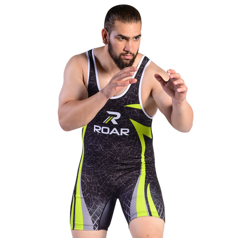 ROAR Men’s Wrestling Singlet Sports Gym Powerlifting Bodybuilding Vest Top