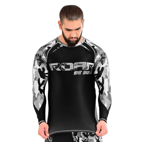 ROAR MMA NoGi Compression Long Sleeve Camo style Bjj Rash Guard For Men