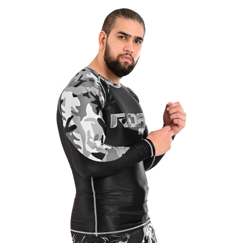 ROAR MMA NoGi Compression Long Sleeve Camo style Bjj Rash Guard For Men