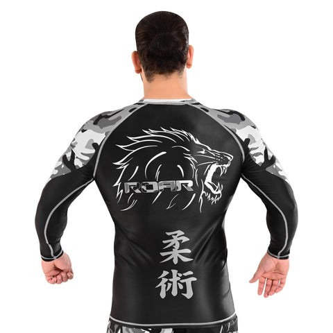 ROAR MMA NoGi Compression Long Sleeve Camo style Bjj Rash Guard For Men