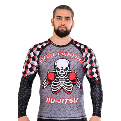 Roar Men's BJJ No-Gi Compression Rash Guard - Long Sleeve Workout Top