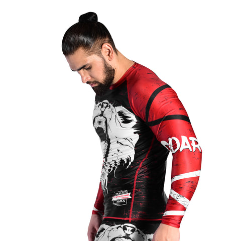 Roar Bjj Nogi Compression Long Sleeve Rash guard for men.