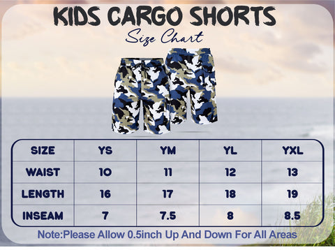 ROAR-INT Boys Cargo Shorts Quick Dry Lightweight Youth Cargo Shorts Stretch Boys Athletic Shorts Casual Kids Short