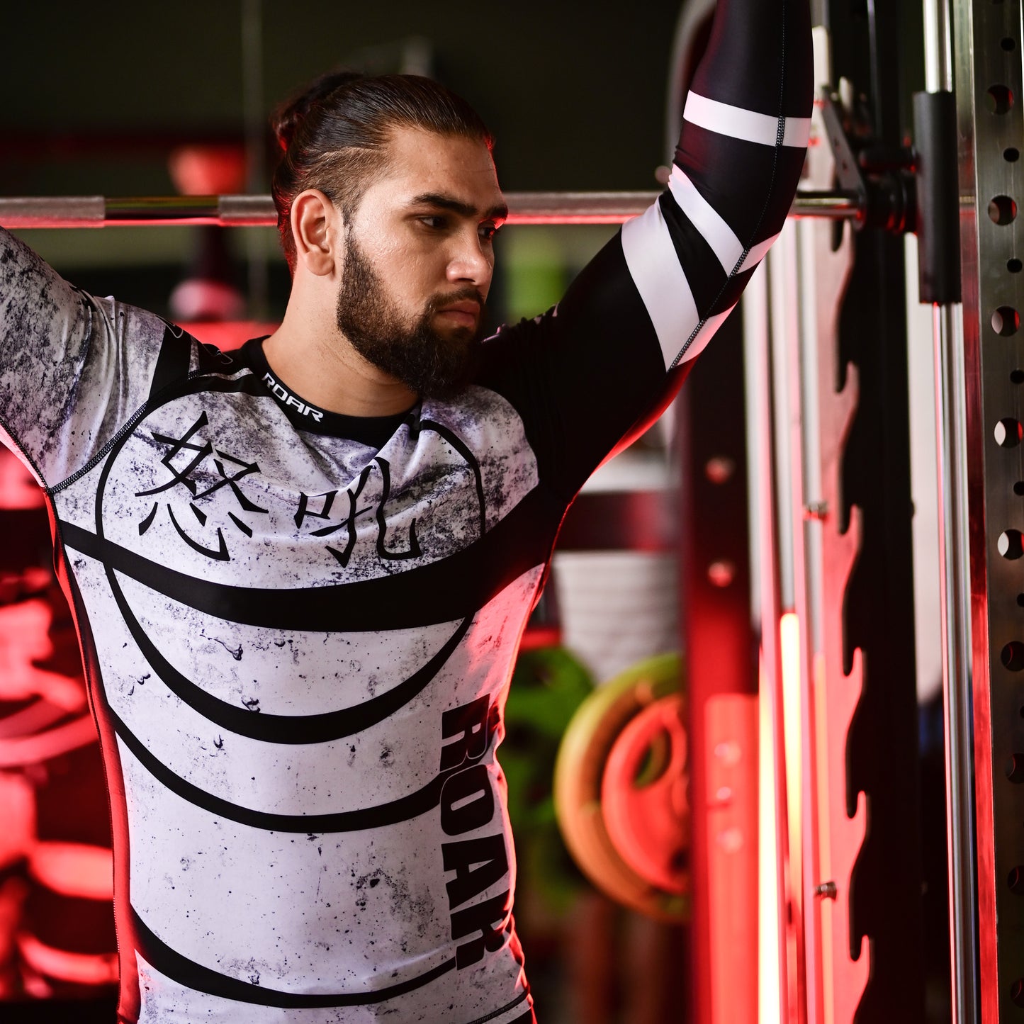 ROAR MMA Jiujitsu Long Sleeve Fitness Workout Rash Guard For men