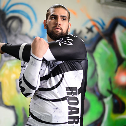 ROAR MMA Jiujitsu Long Sleeve Fitness Workout Rash Guard For men